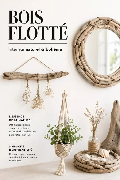 Idées déco bois flotté ambiance nature dans un intérieur bord de mer et bohème
