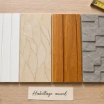Habillage mur intérieur : échantillons PVC, bois et relief 3D
