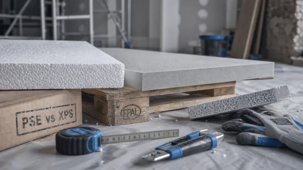 Polystyrène expansé ou extrudé : panneaux isolants et mesure d’humidité, densité et usages