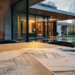 Qu'est ce qu'une maison d'architecte : vue intérieure contemporaine depuis le séjour