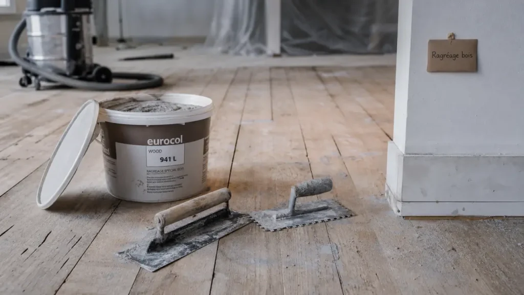 Ragréage sur plancher en bois : fissures et creux sur parquet