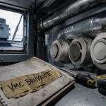 vmc collective immeuble bruyante : gaine technique avec caisson d’extraction et bouches encrassées