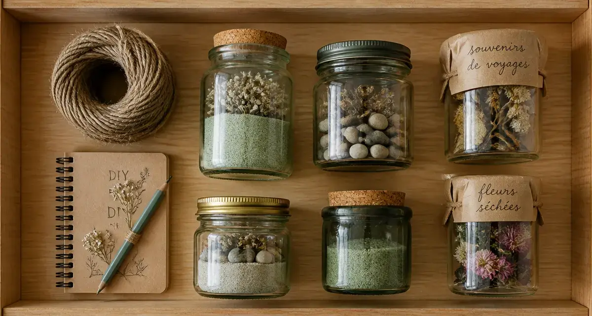 Déco bocaux avec pots en verre design