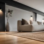 Mettre en valeur un IPN : anthracite satiné sur poutre acier, déco beige