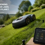 Robot tondeuse : 45 % de pente, mulching et réglages