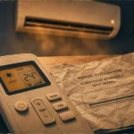 Symbole chauffage clim réversible : soleil/HEAT sur la télécommande
