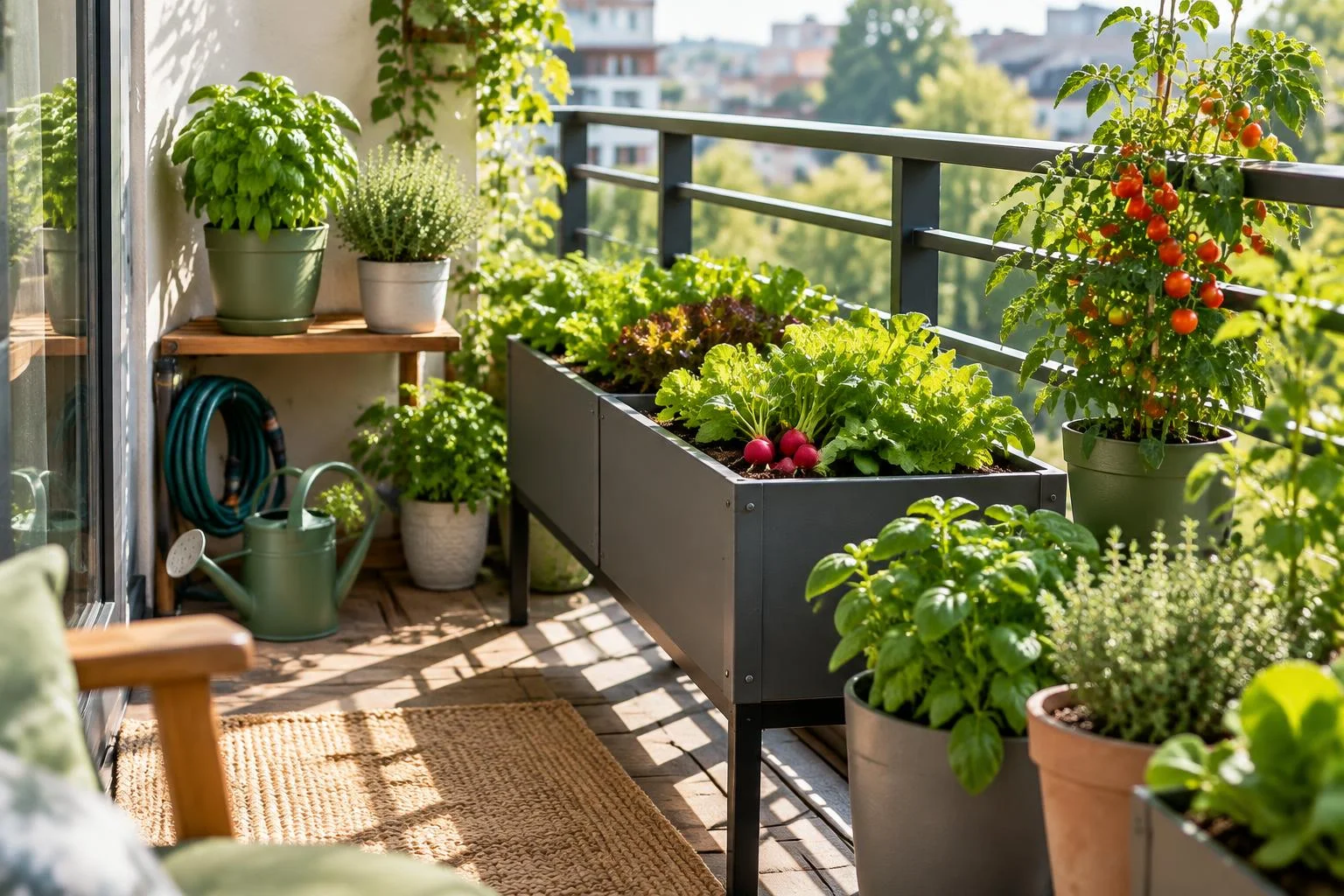 Potager urbain sur balcon : planter sans surcharger
