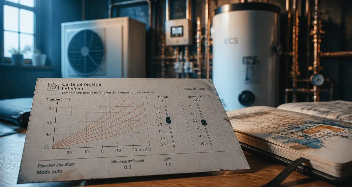 Reglage pompe a chaleur : carte loi d’eau et réglage chauffage