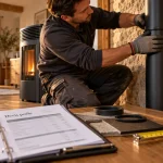 Prix installation poele a granule : tubage acier du conduit