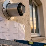 Réglementation sortie ventouse en façade, installation encadrée sur plan
